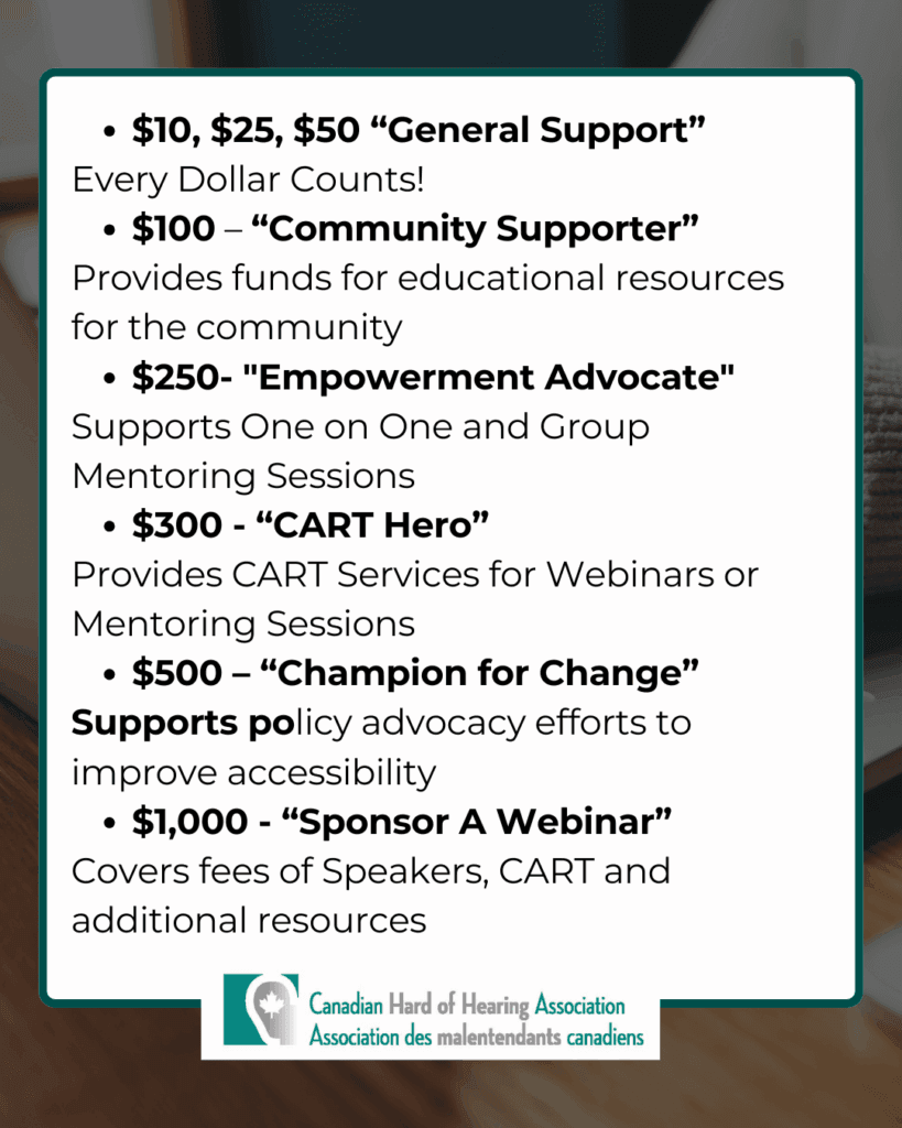 Donation Tiers